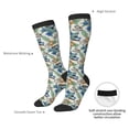 thumbnail image 4 of KLL Dinosaurs And Leaves Print Cool Socks Men's Women's Crew Socks Funny Crazy Novelty Stockings, 4 of 6