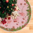 thumbnail image 5 of Ryvnso Christmas Tree Skirt Christmas Flamingo Gift Xmas Tree Skirts Ornament Home Decorations 35.4", 5 of 5