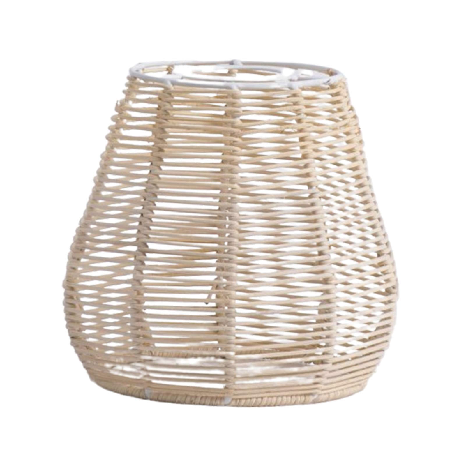 Bvdfgk Ceiling Fan Light Cover, Retro Rattan Woven Chandelier Light Cover, Woven Rattan Style B