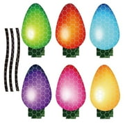 Christmas Magnetic Decal Car Magnets Santa Claus Reindeer Light Bulb Reflective Stickers Reflective Light Bulb Magnet