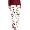 thumbnail image 4 of FAHXNVB Plus Size Halloween Pajama Pants for Women Pumpkin Ghost Spooky Pattern Sleep Pants Elastic Waist Loungewear Pants S-5XL, 4 of 5