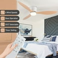 thumbnail image 2 of 52/42 Inch Ceiling Fan With Lights And Remote Control, Tri-Color Temperature LED, 6, 2 of 4