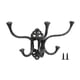 thumbnail image 1 of Ganchos de pared de metal negro para colgar sombreros, chaquetas, bolsos, organizadores, toallas, percheros y perchas., 1 of 9