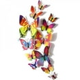 thumbnail image 4 of Promotion Clearance 12Pcs/set Artificial PVC 3D Butterfly Multicolor Butterflies Wall Stickers Art Decals Decor for Home Fridge Party Kid Bedroom, 4 of 4
