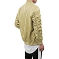 thumbnail image 5 of Ma Croix Mens Ruched Bomber Jacket Lightweight Waterproof Nylon Gathered Sleeve, 5 of 6