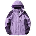thumbnail image 2 of AOOCHASLIY Women Winter Coat Women's Outdoor Single-layer Sprinker Suit Casual Lapel Zipper Loose Soft Top Hooded Coat, 2 of 4