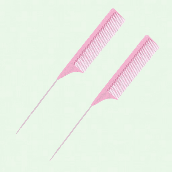 2 Pcs Stainless Steel Tail Hair Comb Teasing Comb Pintail Comb Rat Tooth Comb Hair Pick Comb Hair Lift Comb Hairdressing Comb Hairdressing Comb Pick Comb Plastic Comb Short Hair Wig