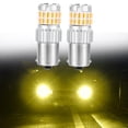 thumbnail image 4 of Reemplazo de bombillas para luces de freno y freno trasero de coche, luces direccionales, fácil instalación Amarillo BAU15S, 4 of 8