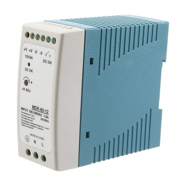Alimentation 12V 60W Rail Din ac-dc Régulateur de Tension 110V 220V