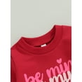thumbnail image 5 of hirigin Baby Girls Valentine's Day Casual Romper Red Long Sleeve O Neck Letter Print Playsuit, 5 of 8