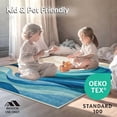 thumbnail image 4 of ODIKA 4'x6' Machine Washable Non-Slip Area Rug, Chromatic Ocean Wave Dynamic Abstract Flow in and Sandy Beige High Traffic Rug, Blue, 48430, 4 of 7