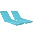 thumbnail image 2 of Resenkos 2PCS Set Outdoor Lounge Chair Cushion Replacement Patio Funiture Seat Cushion Chaise Lounge Cushion (SKY BLUE Color), 2 of 5