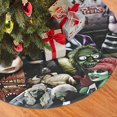 thumbnail image 2 of Falda para árbol de Navidad de Beetlejuice, suave y divertida, decoración navideña navideña de granja de 36", 2 of 4