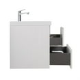 thumbnail image 3 of Demi Bonn 30" Floating Bathroom Vanity with Sink, Resin Top Basin and 2 Soft Close Drawers, Faucets and Drains Not Included, White, 3 of 9