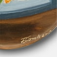 thumbnail image 3 of Designart 'Still Life With Orange Flowers In Vase At The Window' Traditional Circle Metal Wall Art 23x23 - Disc of 23, 3 of 5