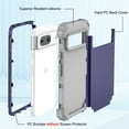 thumbnail image 2 of Dteck for Google Pixel 6 Pro Armor Case, 3 in 1 Heavy Duty Shockproof Hybrid Hard PC Soft Rubber Drop Protection Slim Fit Hybrid Protective Cover Case, darkblue, 2 of 5