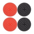 thumbnail image 2 of Doublures Réutilisables pour Friteuse à Air Chaud, Tapis de Friteuse à Air Multifonctionnel Résistant à l'Huile, Coupe Facile, Silicone pour Accessoires de Friteuse à Air 2 X 23 Cm/9,1 Po Rouge, 2 X 23 Cm/9,1 Po Noir, 2 of 7