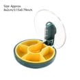 thumbnail image 3 of yingyy Boîte à Pilules Portable en Acier Inoxydable Trancheuse Rangement Comprimé Séparateur Intérieur Extérieur Chambre Randonnée Conteneur Accessoires Vert Foncé 1Ensemble, 3 of 6