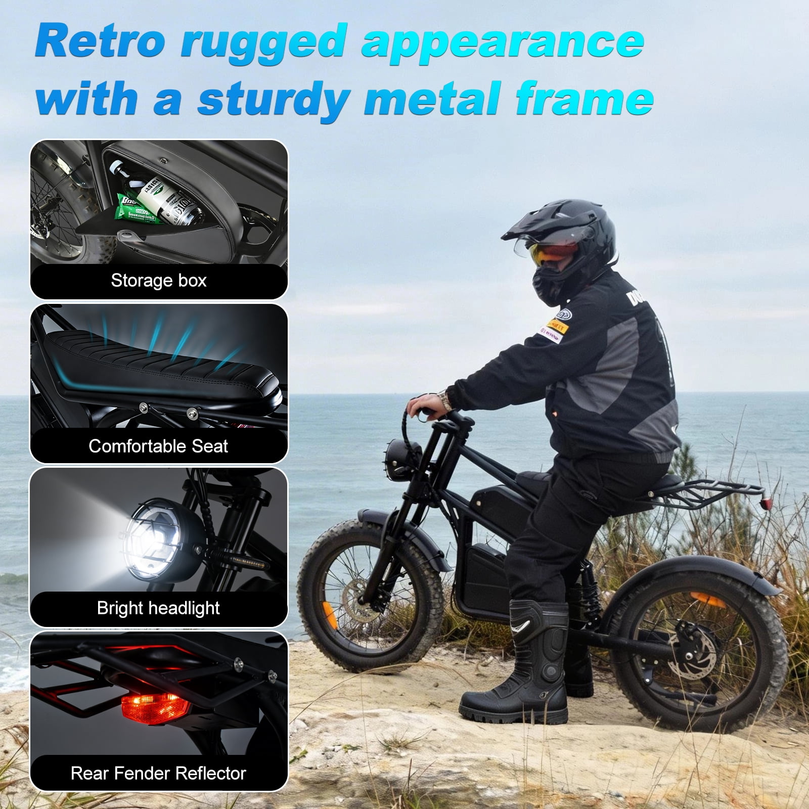 Smartravel Electric Bike for Adults ,1200W Peak Motor 20MPH 45+ Miles 48V 18.2Ah Removable Battery, 20"x4" Fat Tire 7-Speed Mountain Commuter Ebike ,UL 2849