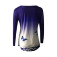 thumbnail image 5 of Blusa de manga larga con botones y cuello redondo para mujer Pompotops gfhjh1818, 5 of 5