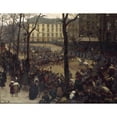 thumbnail image 2 of André Victor Édouard Devambez 24x19 Gold Ornate Framed and Double Matted Museum Art Print Titled - The Escort of President Wilson, Place Saint-Augustin (1918), 2 of 4