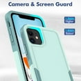 thumbnail image 3 of Allytechgroup Compatible for Apple iPhone 11, Rugged Shockproof Military Grade Protection Dual Layers Hard PC TPU Phone Case for iPhone 11, Mint, 3 of 5