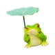 thumbnail image 3 of Estatua de animal pequeño pintada a mano, figura sosteniendo una hoja artificial, accesorio fotográfico de resina. Rana, 3 of 8