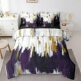 thumbnail image 1 of YST Modern Graffiti 7-Piece Comforter Set, Contemporary Style, Twin, Purple Gradient Brush Strokes, 1 of 4