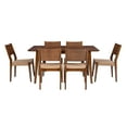 thumbnail image 2 of Holden Mid-Century Modern 7-Piece Dining Set, Brown, 2 of 12