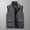 Gray, variant on Men's Workwear Vest Solid Color Thin Stand Collar Sleeveless Jacket Cargo Tank Tops with Pocket Khaki