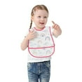 thumbnail image 5 of 1Pc Bibs, Soft Yet Strong Baby Bibs, Baby Bibs for Eating, Comfort Toddler Bibs, Lightweight Baby Apron Machine Washable Feeding Bibs Baby-Safe Smock, Easy to Clean, Baby Feeding Essentials, Hot Pink, 5 of 5