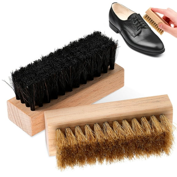 WHAMVOX 2 Pcs Shoe Polish Shoe Brush Shoe Cleaning Brush 9.30X4.00X3.20CM