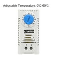 thumbnail image 3 of Uxcell Mechanical Switch Thermostat KTS012 Cabinet Temperature Controller 0-60°C Adjustable Normally Open (N.O), 3 of 6