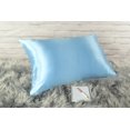 thumbnail image 4 of 100% Silk Pillowcase for Hair Zippered Luxury 25 Momme Mulberry Silk Charmeuse Silk on Both Sides of Cover -Gift Wrapped- (King, Icy Blue), 4 of 7