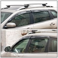 thumbnail image 5 of Ikon Motorsports Window Visors Compatible with 2014-2023 Jeep Cherokee KL Polycarbonate Side Window Vent Windshield Deflector Rain Guard W/ Chrome Trim 4PCS, 5 of 9