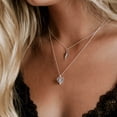 thumbnail image 2 of Collar de plata de ley S925 Silvora para mujer Collares con piedra natal del infinito Corazón Cumpleaños Navidad Aniversario San Valentín Joyas Regalos, 2 of 8