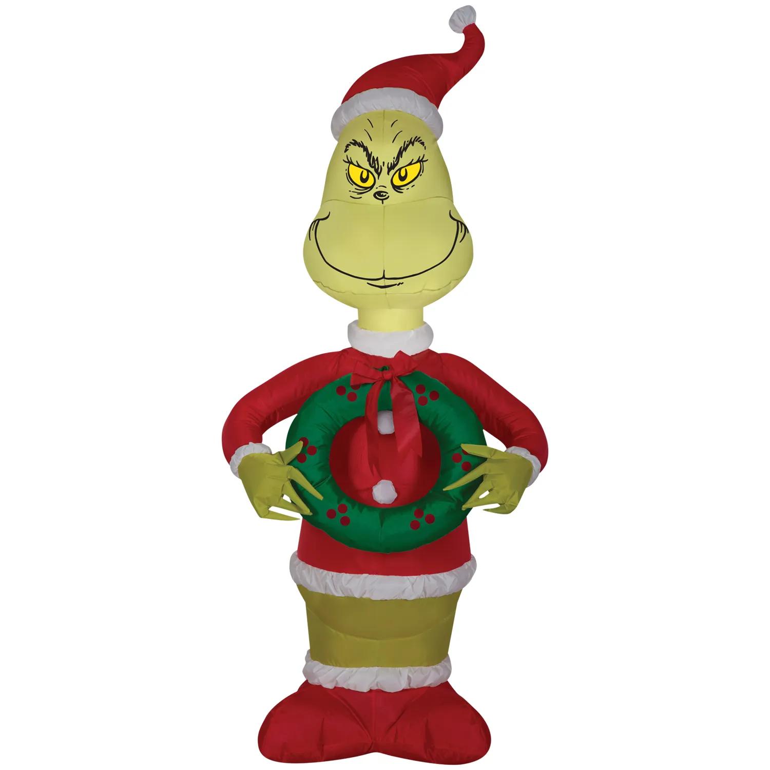Gemmy Grinch As Santa Airblown Inflatable Christmas Decoration photo 1