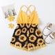thumbnail image 2 of Gibobby Mono Corto Informal con volantes para niños pequeños, mono con estampado de girasol y tirantes para niñas, mono y mono sin espalda para niñas(Negro， 2-3 Años), 2 of 5