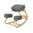 thumbnail image 2 of Gymax Ergonomic Kneeling Chair Rocking Stool Upright Posture Office Furniture Grey, 2 of 10