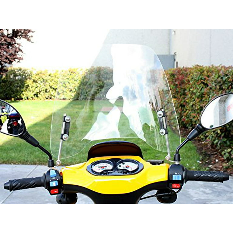 Scooter Windshield millimeters Clear Acrylic comes with mounting hardware - Walmart.com
