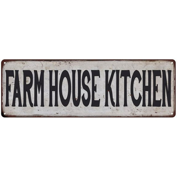 FARM HOUSE KITCHEN Vintage Look Rustic 6x18 Metal Sign Chic Retro 106180035160