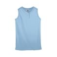 thumbnail image 2 of Augusta S Girls Sleeveless Two-Button Softball Jersey Light Blue 551, 2 of 2