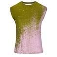 thumbnail image 5 of UVEASISHA Summer Tank Tops for Men Vintage Tie Dye Printed Sleeveless T-Shirts Big and Tall Casual Crew Neck Workout Shirts Bodybuilding Muscle Tanks Yellow 4XL, 5 of 6