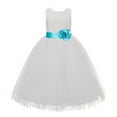 thumbnail image 2 of Ekidsbridal Girl Baptism Flower Girl Dress - Ivory Lace Heart Cutout with Tulle 172T-A (Size: 2-14), 2 of 3