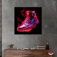thumbnail image 3 of Flaming Hot Sneaker Canvas Wall Art by Notoriart, Black Floater Frame, 41" x 41", 3 of 7