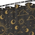 thumbnail image 4 of Gothic Shower Curtain - Dark Celestial Moon & Star Print, Mystical Cosmic Theme Bath Decor, Waterproof Polyester, 36"Wx72"L, Goth Aesthetic Gift, 4 of 5