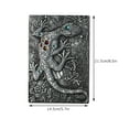 thumbnail image 3 of PureCasa Personality Lizard Vintage Embossed Notebook, Hardcover Travel Journal Retro Leather Diary Notebooks, Office & School Supplies, Father's Day Gift, 1 Pack, Silver, 8.5"x5.7", 3 of 8