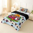 thumbnail image 2 of Manfei Leopard Print Camper Twin Comforter Sets,Country Farmhouse Lodge Bedding Set,Pink,Black Reversible,2 Pieces,1 Comforter and 1 Pillowcase, 2 of 7