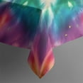 thumbnail image 5 of Rainbow Tie Dye Mandala Pattern Square Tablecloth,Waterproof Square Table Cover,Wipeable Spillproof Washable Table Cover for Home Kitchen Party Decor 60"x60"(152x152cm), 5 of 6