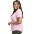 thumbnail image 2 of Hanes Just My Size Cotton Jersey Short Sleeve V-Neck T-Shirt (Plus ) Paleo Pink 5X Women's, 2 of 2